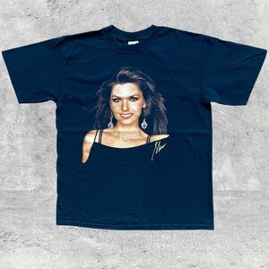 Vtg 2003 Shania Twain Up Tour Tee Big Face Rap Style M 19.5x25.5 Anvil